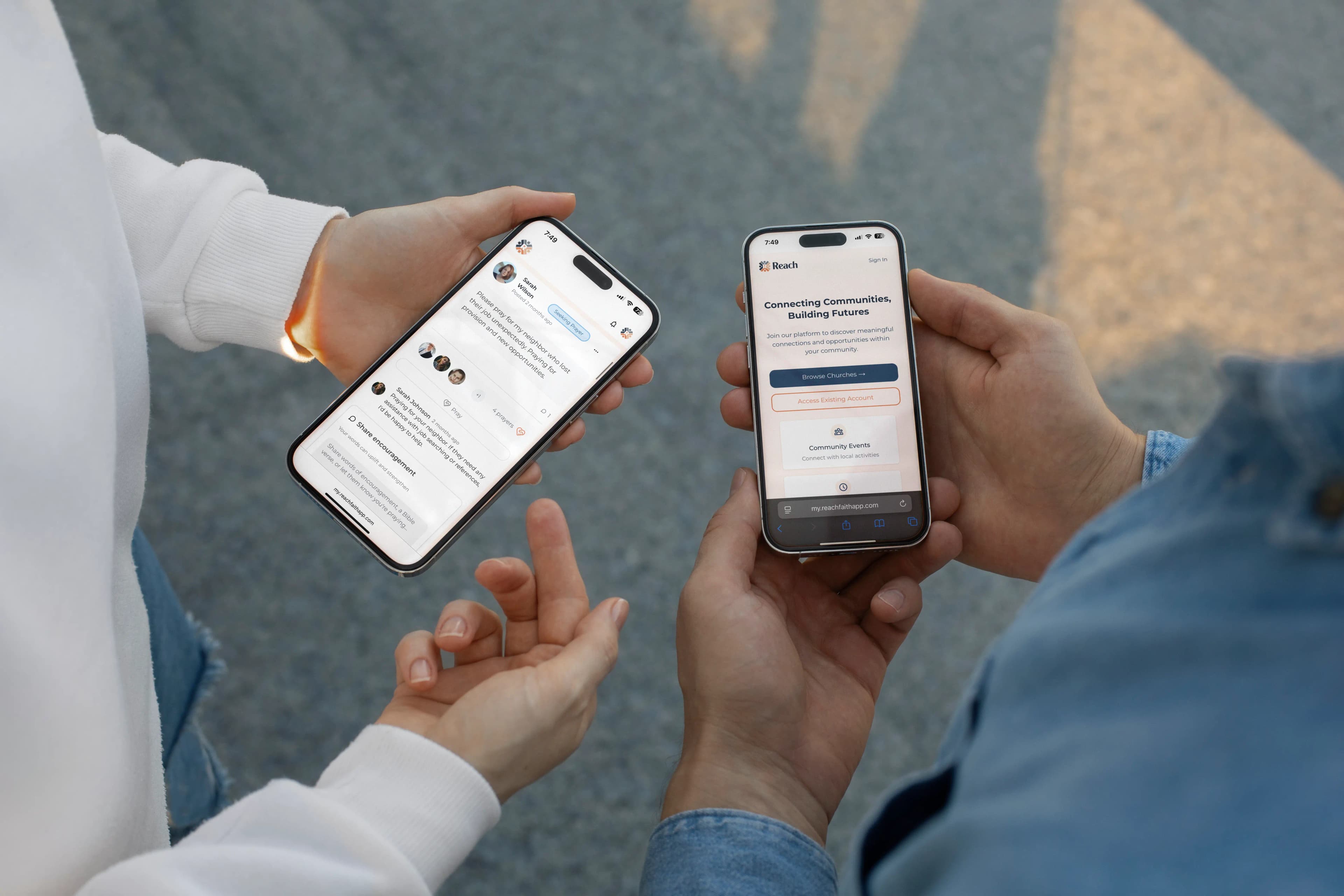 REACH Faith App on mobile