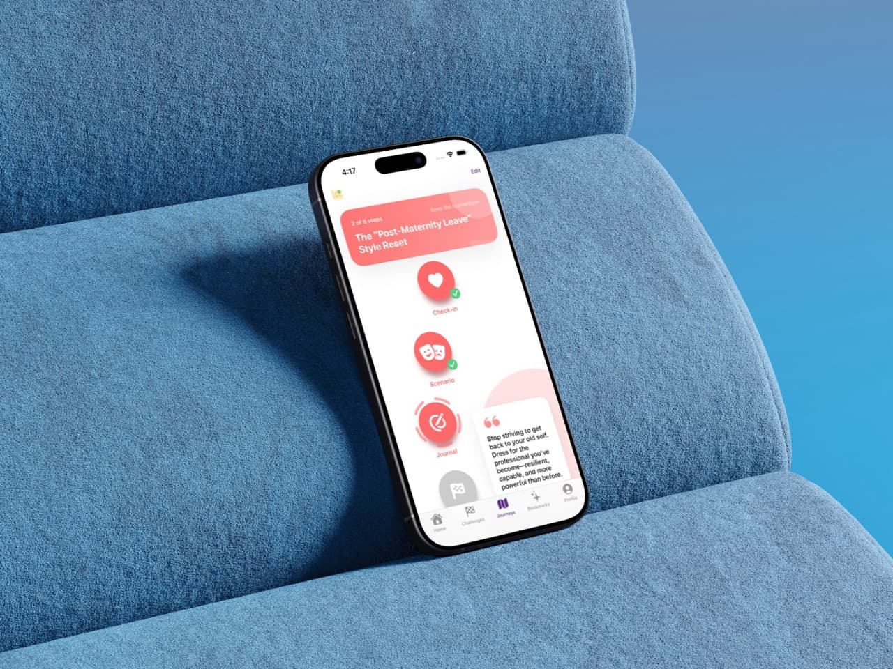 HerPathway app on mobile phone